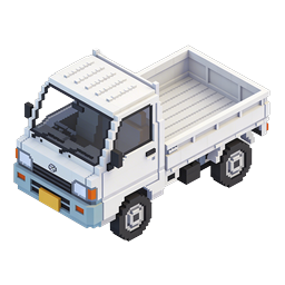 Voxel Pickup Truck 3D Isometric Icon