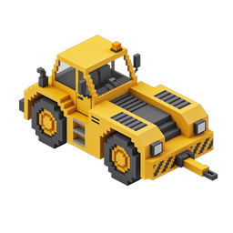 Voxel Pickup Truck Icon - Isometric Pixel Art Style
