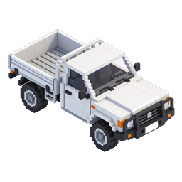 Voxel Pickup Truck 3D Icon - Isometric Pixel Art