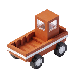 Icona 3D Isometrica di Pickup Voxel