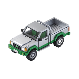 Voxel Pickup Truck 3D Isometric Icon