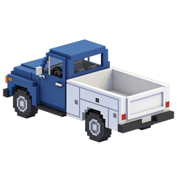 Voxel Pickup Truck 3D Icon for Transport & Logistics