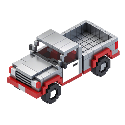 ไอคอน 3D รถกระบะ Voxel แบบ Isometric สำหรับเกม