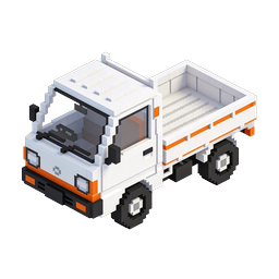 Voxel Pickup Truck Icon - 3D Pixel Art Vehicle
