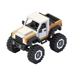 Voxel Pixel Pickup Truck 3D Icon