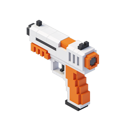 Biểu tượng súng Voxel - Thiết kế súng 3D Pixel Art