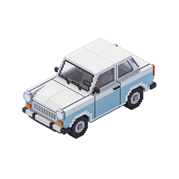 Ícone de Carro Voxel Isométrico - Veículo Pixel Art 3D