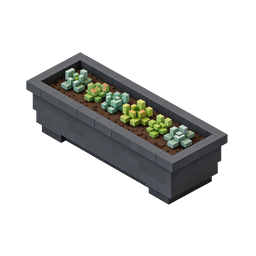 Isometric Voxel Planter Garden Box Icon for Games & Apps