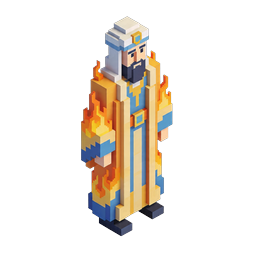 Voxel Priest Character | 3D Pixel Art Religious Icon