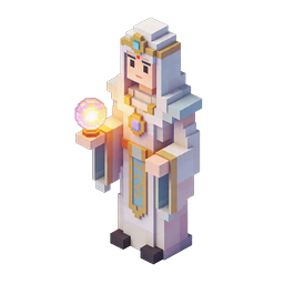 Voxel Queen Character Icon | 3D Isometric Game Asset