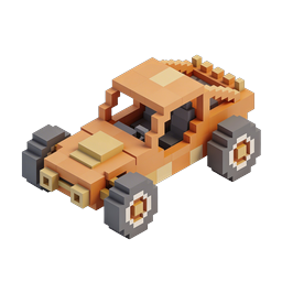 Ícone de Carro de Corrida Voxel | Veículo de Corrida 3D Isométrico
