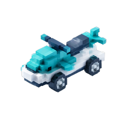 Иконка гоночного автомобиля Voxel - 3D гоночный транспорт из блоков