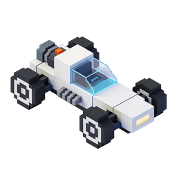 Voxel Race Car Icon - Isometric Pixel Art Vehicle