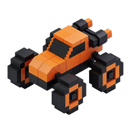 Voxel レースカー 3D アイコン - レーシングカー