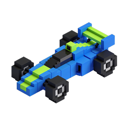 Voxel Race Car 3D Isometric Racing Game Icon