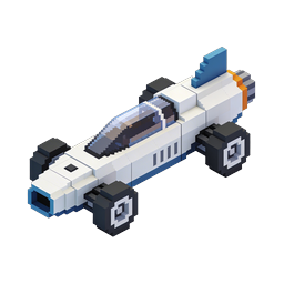 Icono de coche de carreras vóxel - vehículo de carreras isométrico 3D