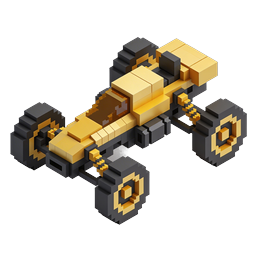 Voxel Formula 1 Race Car 3D Icon | Racing Icon