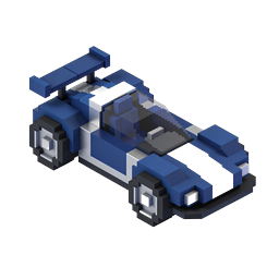Icono de coche de carreras Voxel - Vehículo de carreras 3D Pixel Art