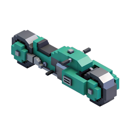 Ícone 3D Isométrico de Carro de Corrida Voxel | Estilo de Bloco