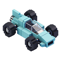 Voxel Race Car Icon - 3D Formula Racing Vehicle