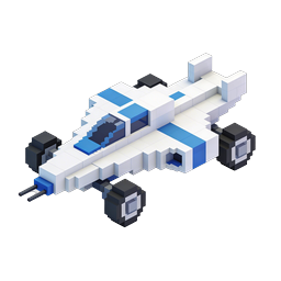 Voxel Race Car Icon - 3D Isometric F1 Design