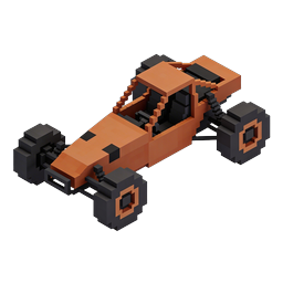 Voxel レースカーアイコン - 3D ピクセルアート F1