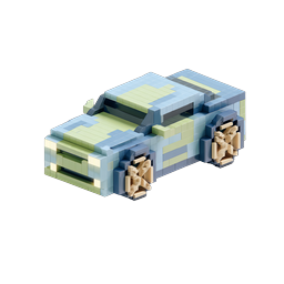 Icono de coche de carreras Voxel - Vehículo deportivo 3D Pixel Art