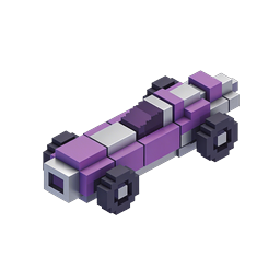 Voxel 赛车 3D 图标 - 等轴测像素艺术车辆