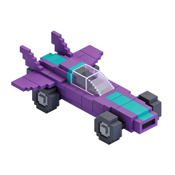 Voxel Racing Car Icon - 3D Pixel Art Vehicle