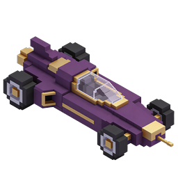 Voxel Racing Car Icon | Isometric 3D Sci-Fi Vehicle