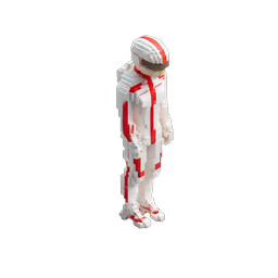 Voxel Racing Driver 3D Character Icon