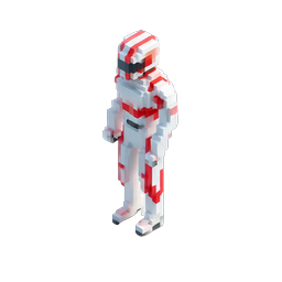 Voxel Racing Driver 3D Pixel Art Character Icon