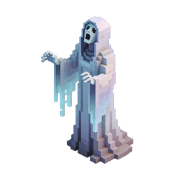 Voxel Reaper Ghost 3D Isometric Halloween Icon