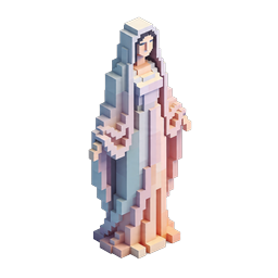 Voxel Religiöse Figur 3D Isometrisches Icon
