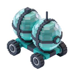 Isometric Voxel Robot Character Icon - 3D Pixel Art Design