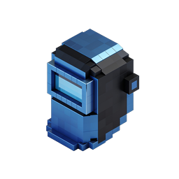 ボクセルロボットキャラクターアイコン - 3D ブルーブロックデザイン