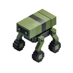 Voxel Robot Icon - 3D Blocky Gaming Style Design