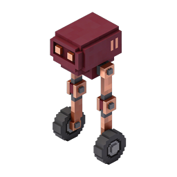 Icona 3D isometrica voxel di robot - stile pixel art retrò