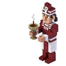 Voxel Santa Claus with Incense Burner Icon