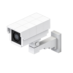 Voxel Security Camera Isometric 3D Icon
