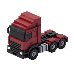 Biểu tượng xe tải Voxel - Thiết kế vận tải 3D Pixel Art