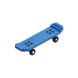 Voxel Skateboard 3D Icon - Isometrische Blockkunst
