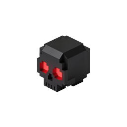 Voxel Skull Icon | 3D Isometric Pixel Art Design