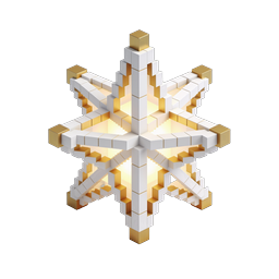 Icône de flocon de neige Voxel Premium - Symbole d'hiver 3D Isométrique