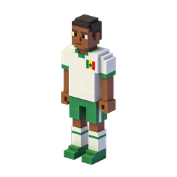 Voxel Soccer Player Icon - Senegal Football Character
