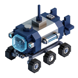 Rover espacial voxel – ícone 3D isométrico