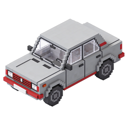 Voxel Sports Car 3D Isometric Icon | Pixel Art Vehicle