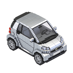 Voxel Sports Car 3D Pixel Art Icon | Isometric