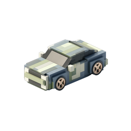 Voxel Sports Car 3D Icon - Isometric Pixel Art