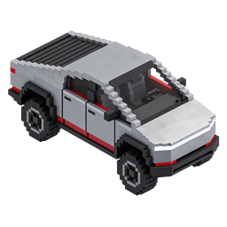 Voxel Sports Car 3D Pixel Art Icon | Isometric Racing Vehicle
